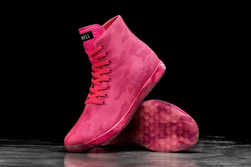 Pink Nobull High-Top Neon Camo Women's Trainers | CA E2101B